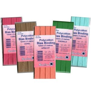 Bias binding purchased in packets